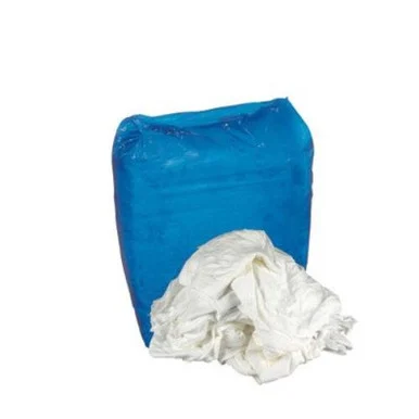 Procter & Gamble 455-25 New Bleached White T-shirt Rags, 25 Pounds/bag