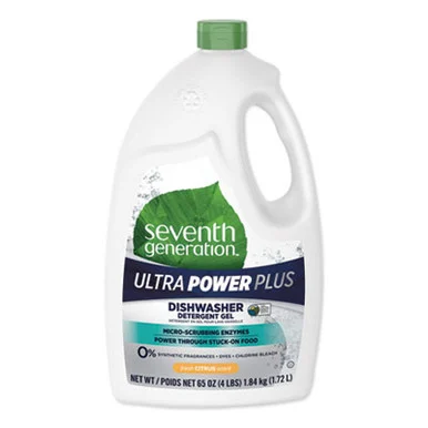Seventh Generation SEV22929CT Natural Auto Dishwasher Gel, Ultra Power Plus, Fresh Citrus, 65 Oz Bottle, 6/ct
