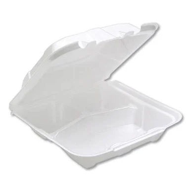Pactive YTD188010000 Hinged Lid Container, 8.14" X 8.42", White, 150/carton
