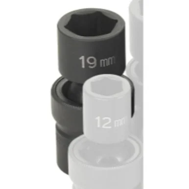 Grey Pneumatic 2019UM 1/2" Drive Metric Universal Impact Socket - 19mm