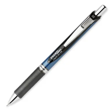 Pentel Energel Pen - 0.5 Mm Pen Point Size - Needle Pen Point Style - Black Ink - Black Barrel - 1 Each (BLN75A)