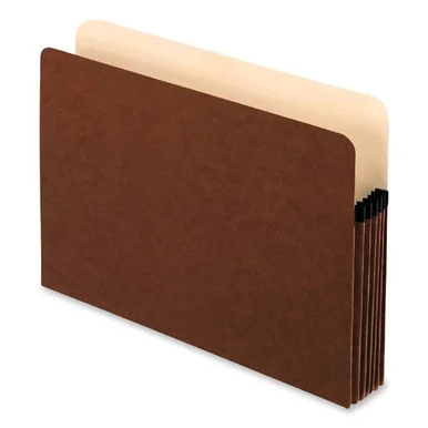 Esselte Anti Mold And Mildew File Pocket - Letter - 8.50" X 11" - 5.25" Expansion - Redrope - Red Fiber (1534GAM)