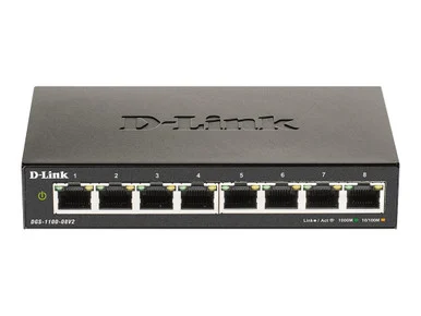 D-Link DGS-1100-08V2 Ethernet Switch - 8 Ports - Manageable - 2 Layer Supported (DGS110008V2)