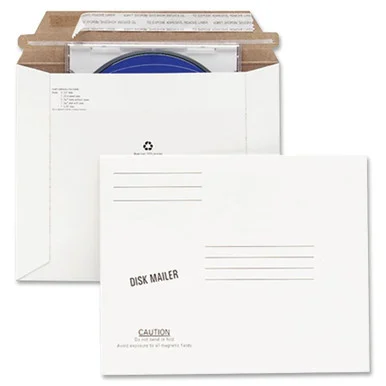 Quality Park 5.25" Diskette Mailer - Disc/diskette - 7.50" X 6.13" - Self-sealing - Paperboard - 100/carton - White (QUA64117)