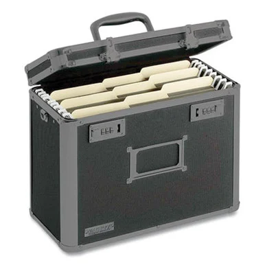 Ideastream Consumer Products 2122992 Locking Personal File Tote, Letter, 7.25 X 13.75 X 12.5, Tactical Black