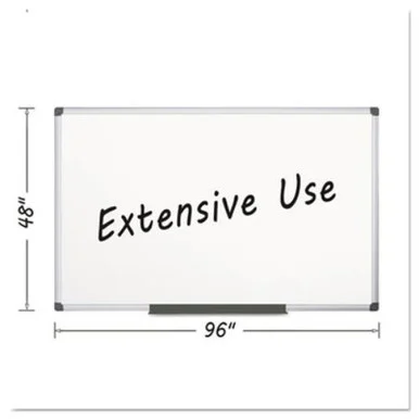 Bi-Silque Visual Communication CR1501170MV Porcelain Value Dry Erase Board, 48 X 96, White, Aluminum Frame