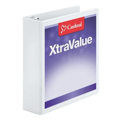 Cardinal Xtravalue Clearvue Slant-d Ring Binder - Letter - 8.50" X 11" - 540 Sheet Capacity - 3 X D-ring Fastener - 2" Binder Fastener Capacity - 2 Pockets - Vinyl - White - 1 Each (CRD17500)