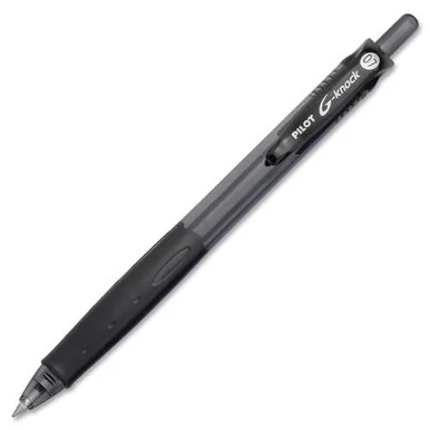 Begreen G-knock Rollerball Pen - Fine Pen Point Type - 0.7 Mm Pen Point Size - Black Ink - Black Barrel - 12 / Dozen (PIL31506)