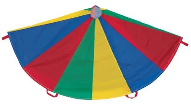 CHAMPION SPORT NP24 Nylon Multicolor Parachute, 24-ft. Diameter, 20 Handles