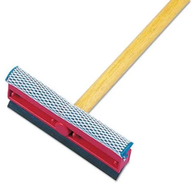 Boardwalk 824 General-duty Squeegee, 8" Sponge/rubber Blade, Black/white, 21" Metal Handle
