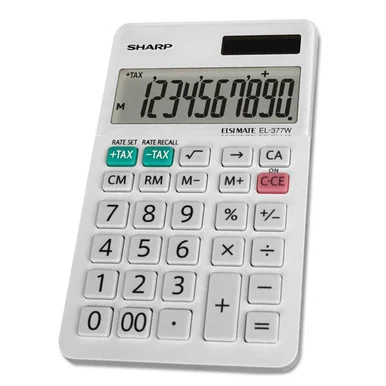 Sharp EL-377WB Calc,pocket,10-digit,we