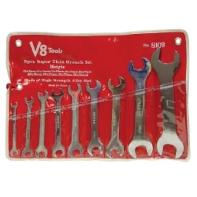 V8 Tools 8109 V-8 Tools Wre Set 9pc Super Thin 18 Sizes