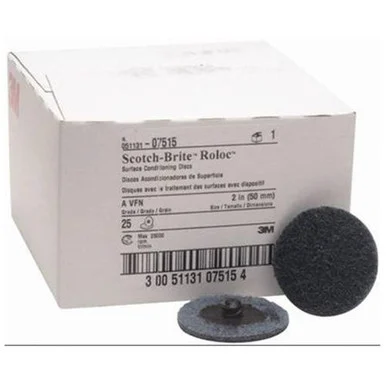 3m 07515 2" Scotch Brite Roloc Surface Conditioning Discs Very Fine Blue