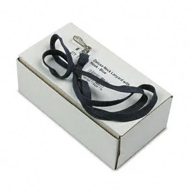 Advantus J-hook 36" Deluxe Neck Lanyard - X 36" Length - Blue - Nylon, Cotton, Metal (75426)