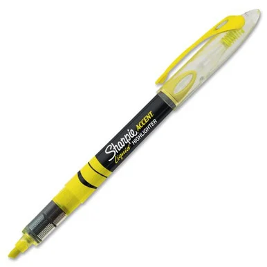Sharpie Accent Pen-style Liquid Highlighter - Micro Marker Point Type - Chisel Marker Point Style - Yellow Ink (1754463)