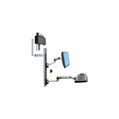 Ergotron 45-253-026 Wall Mount Track For Flat Panel Display - 24" Screen Support - 20 Lb, 5 Lb, 50 Lb Load Capacity - Aluminum (45253026)