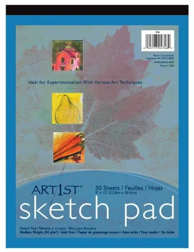 Art1st Sketch Pad - 50 Sheet - 3.32 Oz - 9" X 12" - 50 / Pad - White Paper (PAC4746)