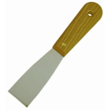 K Tool International KTI-70017 1-1/2" Flexible Putty Knife With Stainless Steel Blade And Wood Handle