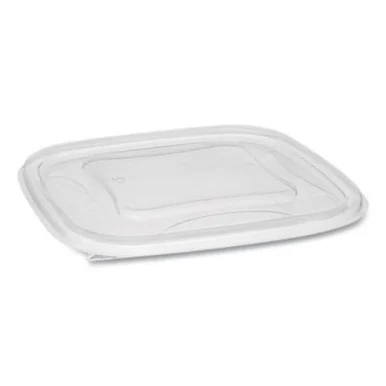 Pactive SACLF07 Earthchoice Recycled Plastic Square Flat Lids, 7.38 X 7.38 X 0.26, Clear, 300/carton