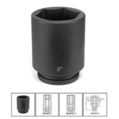 Grey Pneumatic 4064D 1" Drive 6 Point Fractional Deep Impact Socket 2