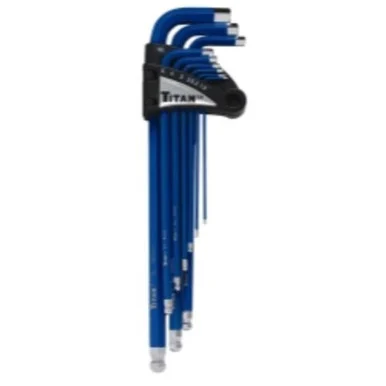 Titan 12714 9 Piece Extra Long Arm Ball End Hex Key Set Metric