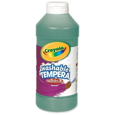 Crayola Artista Ii Tempera Paint - 16 Oz - 1each - Green (543115044)
