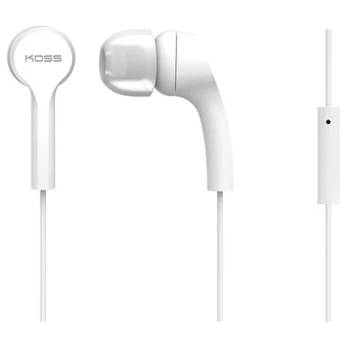 Koss Keb9i In-ear Headphones - Stereo - White - Mini-phone - Wired - 16 Ohm - 18 Hz - 20 Khz - Earbud - Binaural - In-ear - 4 Ft Cable (keb9iw)