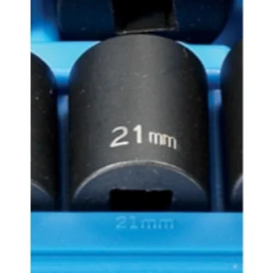 Grey Pneumatic 2121M 1/2" Drive 12 Point Metric Impact Socket 21mm