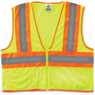 Glowear Ergodyne Glowear Class 2 Two-tone Lime Vest - 2-xtra Large/3-xtra Largepolyester Mesh - 1/ Carton - Lime (ego-21297)