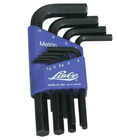 Lisle 42650 9 Piece Metric Long Arm Hex Key Set 1.5-10mm