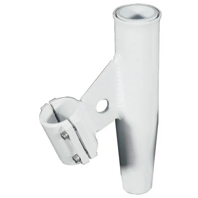 Lee's Tackle RA5005WH Lee's Clamp-on Rod Holder - White Aluminum - Vertical Mount - Fits 2.375" O.d Pipe