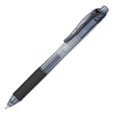 Pentel Energel X Retractable Gel Pens - Fine Pen Point Type - 0.5 Mm Pen Point Size - Needle Pen Point Style - Black Ink - Tinted Barrel - 24 / Pack (bln105asw2)