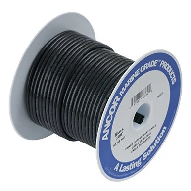 Ancor 116005 Wire, #1/0 Tinned Copper, Black, 50'