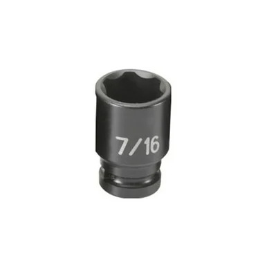 Grey Pneumatic 914RS 1/4" Drive 6 Point Fractional Impact Socket 7/16