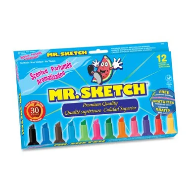 Sanford Mr. Sketch Scented Markers - Bevel Marker Point Style - Assorted Ink - 12 / Set (20072TL)