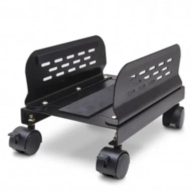 IO Crest Slim PC or UPS Metal Floor Stand with Adjustable Width and Caster Wheels (214682) - Syba