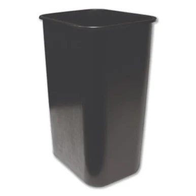 Impact IMP7703-5 Soft-sided Wastebasket, Rectangular, Polyethylene, 41 Qt, Black