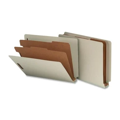 Sparco Classification Folder - Letter - 8.50" X 11" - 2 Dividers - Gray - 10 / Box (SP17252)
