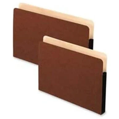 Esselte Anti Mold And Mildew File Pocket - Legal - 8.50" X 14" - 3.50" Expansion - Redrope - Red Fiber (1526EAM)