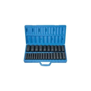 Grey Pneumatic 1326MD 26 Piece 1/2" Drive Deep Length Metric Master Impact Socket Set