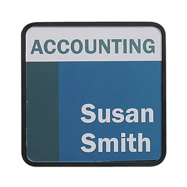 Advantus Do-it-yourself Wall/cubicle Sign - 4.50" Width4.50" Height Holding Size - Black (83701_40)