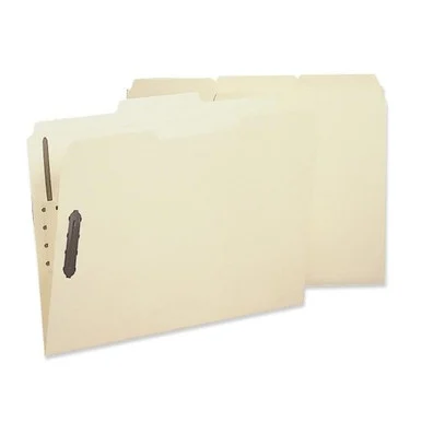 Sparco Fastener Folder - Letter - 8.50" X 11" - 2 Fastener - 1/3 Tab Cut - Top Tab Location - Manila - 50 / Box (SP17213)