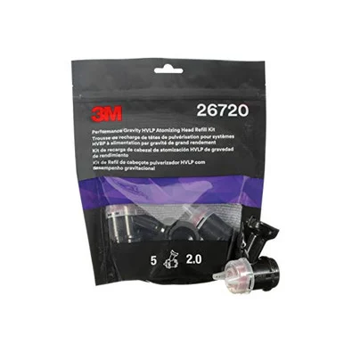 3m Performance Gravity Hvlp Atomizing Head Refill Kit 26720, Red, 2.0, 5 Pack, 5 Packs/case