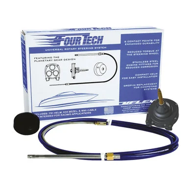 Uflex Usa Inc 18516397 Uflex Fourtech 13' Mach Rotary Steering System W/helm, Bezel & Cable