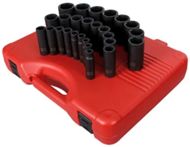 Sunex 2646 Tools 26-piece 1/2 In. Drive Deep Metric Impact Socket Set 2646_43