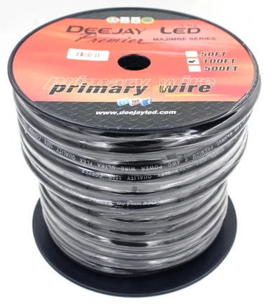 Deejay LED TBH0100BLKCOPPER 0 Gauge 100 Ft Black Pure Copp