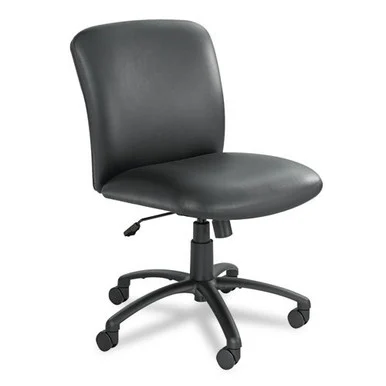 Safco Uber Big And Tall Mid-back Management Chair - Vinyl Black Seat - Back - Black Frame - 27" X 30.3" X 40.5" Overall Dimension (3491BV)