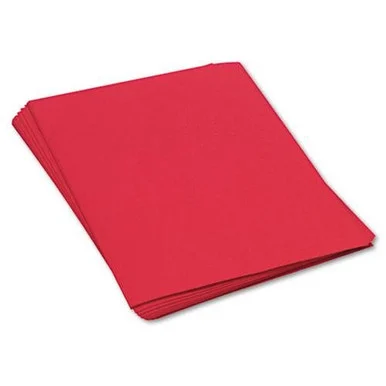 Sunworks Groundwood Construction Paper - 24" X 18" - Holiday Red (9917)