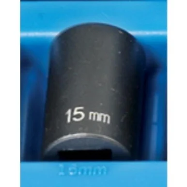 Grey Pneumatic 2115M 1/2" Drive 12 Point Metric Impact Socket 15mm