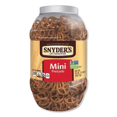 Snyder's of Hanover 8756 Mini Pretzels, Classic, 32 Oz Barrel